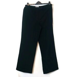 Foxcroft Black Straight Wide Leg Trousers Adjustable Waist Women’s size 12 31